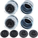4pcs 1.98'' Trailer Hub Dust Caps, Trailer Spindle Bearing Dust Cap Cup Grease Cover Caps & Extra Rubber Plugs for 2000 to 3500 lb Boat Trailer Dexter EZ Lube Trailer Camper RV Axle