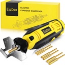 Electric Chainsaw Sharpener Kit with TITANIUM-COATED Diamond Bits - High-Speed Chain saw Sharpener Tool and 6 High Hardness Sharpening Wheels For All Chainsaw Chains.