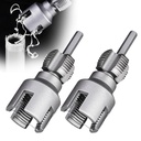 2Pcs Integrated Internal External Pipe Threading Tool, Electric Drill Compatible PVC Pipe Threader Kit for 1/2" (DN15) 3/4" (DN20) Pipes Sizes