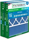 Filterbuy 20x25x5 Air Filter MERV 13 (MPR 1900) Health Defense (2-Pack), Pleated HVAC AC Furnace Filters for Honeywell FC100A1037, Lennox X6673, Carrier, & More (Actual Size: 19.88 x 24.75 x 4.38)