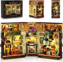 Magic Herb Book Nook Building Set with Light, DIY Booknook Building Block Kit for Home Bookshelf Decor, 930 PCS Miniature House Display Model Building Brick for Adults Teens Boys Girls Ages 10+