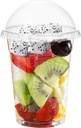 [200 Sets- 16 Oz Clear Plastic Cups with Dome Lids] PET Crystal Clear Cups with Dome Lids, To Go Cup for Ice Cream Fruit Parfait Dessert Milkshake Iced Coffee Cold Drink