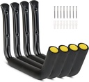 GEEDAR 100 LB Capacity (15") Heavy Duty Garage Storage Hooks (4packs) Kayak Storage Hanger Wall Mounted Rack for Hanging Ladders, Bikes