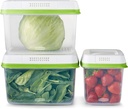 Rubbermaid FreshWorks Produce Saver, Medium and Large Storage Containers, 6 Piece Set