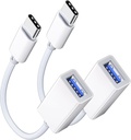 USB C to USB 3.0 Adapter [2 Pack], USB C Male to USB Female OTG Cable Thunderbolt3 to USB Adapter Compatible with MacBook Pro/Air, iPhone 17 Pro Max/17 Plus/17/16/15, Galaxy S24/S23/S22/S21