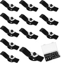 12 Pack Undermount Sink Clips Kit, Catcan Heavy Duty Undermount Sink Brackets Support Clips Fastener Mounting Kit for Bathroom, Kitchen Sinks(Black)