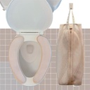 GET GOOD Relaxing Toilet Seat Cushion w/Wash Bag – Ultra Butter Soft Comfort, Strain Relief, Warm, Hygienic, Easy Wash, Custom Shape & Colors, Ideal for Extended Sitting, Bathroom, Home & Travel