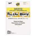 Pacon Super Value Poster Board, Uncoated, 22" x 28", White, 50 Sheets