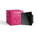 HomeMate® Wi-Fi Smart 4 Gang Touch Switch (Black, Pack of 1) | No Hub Required | Works with Alexa, Assistant & Siri