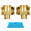 Shower Arm Diverter Valve for Hand Held Showerhead and Fixed Spray Head,G 1/2 3-Way Bathroom Universal Shower System Replacement Part/Brass (Brushed Nickel)