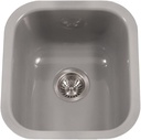 Houzer Porcela Slate Porcelain Enamel Steel Kitchen Sink: 17 Inch Undermount Single Bowl Sink, Durable & Versatile, Essential for Home and Apartment: PCB-1750 SL