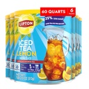 Lipton Reduced Sugar Iced Tea Mix, Lemon Flavor, Makes 10 Quarts (Pack of 6)