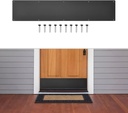 1 Pcs Door Kick Plates - 6 x 30 Inches Kick Plates for Exterior Interior Doors Protection Decor, 1.5mm (1/16 Inch) Thickness Rectangular Aluminum Door Push Plate (Black)