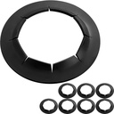 AR-PRO (8 Pack) Hard-to-Find Spring Steel Push-On Pushnuts - Dolly Wheel Lock Washers Fits 5/8" Dolly Axle Rods with Oiled Phosphate Finish