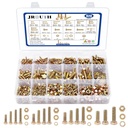 920PCS Grade8.8 Metric Bolt and Nut Assortment, M4/M5/M6/M8 Heavy Duty Hex Head Bolts and Nuts Kit with Yellow Zinc Plated, Includes 18 Common Size,Length from 12-30mm