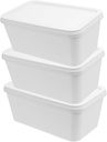 3pcs Ice Cream Keeper Box Reusable Freezer Container for Homemade Ice Cream Fruit Storage Box Sealed Design