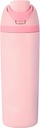 Insulated stainless steel kettle with straw, ideal for sports and travel, BPA-free，316 stainless steel, 20 oz (Pink)
