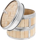 SECFOU 1set Food Steamer Basket with Stainless Steel Frame for Cooking Dumplings and Buns and Easy to Clean Steamer with Random Lid Color