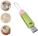 3 in 1 Cup Lid Gap Cleaning Brush, Multifunctional Bottle Brush, Cup Lid Gap Cleaner, Home Kitchen Crevice Cleaning Brush Tools (Green)