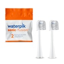 Waterpik Genuine Compact Replacement Brush Heads With Covers for Sonic-Fusion Flossing Toothbrush SFRB-2EW, 2 Count White
