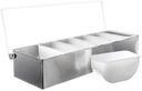 TableCraft Condiment Caddy, Pizza Topping Station, Stainless Steel Base
