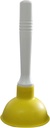 NewFerU Drain Plunger, Small Hand Force Plumber Helper, Little 4 inch Cup Clog Remover, Tiny Rubber Unclogger in 9" Short Handle for Kitchen Sink, Bathroom Toilet, Shower Bath Tub (Yellow)