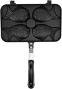 Taiyaki Waffle Maker, Non Stick Waffle Cake Maker with Long Handle, Mini Fish Shaped Cake Pan, 4 Grids Taiyaki Fish Shaped Cake Pan for Home DIY Cooking Party Dessert