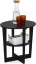 Furinno JAYA End Table, One, Walnut