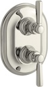 KOHLER K-T10594-4-SN Bancroft Stacked Thermostatic Trim with Metal Lever Handle, Valve Not Included, Vibrant Polished Nickel