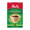 Melitta #4 Cone Coffee Filters, Unbleached Natural Brown, 40 Count (Pack of 12) 480 Total Filters Count - Packaging May Vary