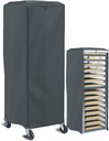 Sealcover Bun Pan Rack Cover, 23x28x64in Grey, High Density Waterproof and Dustproof Bread Rack Cover, Bakery Single Rack Covers.