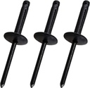 60 Pcs Aluminum Blind Rivets, 3/16” x 1” Pop Rivets Assortment, Black