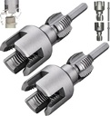 2PCS Integrated Internal & External Pipe Threading Tool with 1/2'' & 3/4'' Dies, Electric Drill Compatible 2 in 1 Pvc Pipe Threader Kit, Dual-Function Pipe Thread Cutting Tool