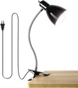 Desk lamp Eye-Caring Table Lamps, 360°Rotation Gooseneck Clip on Lamp Reading Light Portable Reading Book Light Clamp Study Desk Lamps for Bedroom and Office Home Lighting (Black)