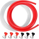 10FT Kegerator Beer Co2 Gas Dual Lines Kit, ID 3/16" Keg Beer Lines Tubing & ID 5/16'' Co2 Gas Hose Food-Grade PVC Tubing Keg Faucet Tube with 6Pcs Hose Clamps for Homebrew