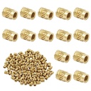 BokWin Brass knurled Inserts Nuts M3x5.7x4.6mm Thread Knurled Heat Embedment Nut M3 Threaded Insert for 3D Printing Parts Loptop Automotive Plastic Shell(120 Pcs)