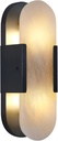 13.8 inch Matte Black Alabaster Sconces,Indoor Marble Wall Sconces, Alabaster Sconce for Living Room Modern Alabaster Sconces Wall Lighting for Bathroom Dining Room, Stairs, Bedroom