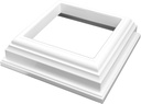 Weatherables 5x5 Post Skirt - Weatherproof Premium Vinyl Post Skirt with Easy Slide on Installation on Patios, Porches, Mailbox Posts, or Vinyl Fence Post (White)