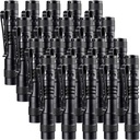 Beieverluck 20 Pack Pen Light Flashlight Mini Small Flashlight with Clip Waterproof LED Pocket Pen Flashlights for Camping, Inspection, Work, and Emergency(Small,Black)