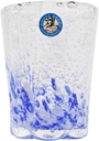 Kirakobo Wide Mouth Glass (Blue), φ2.6 inches (6.5 cm), Sea of Bubbles