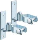 Dunzy 4 Pcs Heavy Duty Wall Mount Gate Hinge Pipe Gate Hinge Chain Link Fence Pressed Steel Chain Link Fence Frame Outdoor Hardware