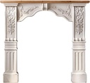 Fireplace Surround European Fireplace Mantel Surround Decorative Cabinet Vintage Arched Shelf Living Room Stove