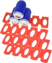 4pcs Silicone Bottle Stacking Mat, Refrigerator Organizer Holder Rack to Stack Bottles Foldable Bottle Stacker Can Holder Rack Space Saver Organizer for Bottles, Cans, Beer, Soda