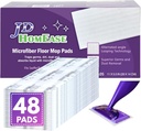 48 Pack Premium Microfiber Replacement Pads for Swiffer WetJet - Super Absorbent, Lint-Free, Durable-11"x5.5", Perfect Fit Swiffer WetJet Mop - Safe on Hardwood, Tile, Vinyl