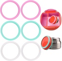 6 pcs Replacement Rubber Lid Seals for Omie OmieBox Bento Lunch Box ，rubber gasket for Omie OmieBox bento box,100% food safe silicone rubber(3 colors
