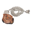 Ceiling Fan Light Switch, E87438 Fan Lamp Switch with 11" Beaded Pull Chain, ON-Off, 6A 125VAC, Electrical Pull Chain Switch for Wall Lamps, Cabinet Light and More