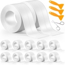 Maitys White Caulk Tape Waterproof Self Adhesive 12 Roll White Caulking Sealant Strips Bathroom Shower Tapes for Toilet Kitchen Countertop Corners Surfaces Sink Bathtub Floor Wall Edge (1.5" x 10.5ft)
