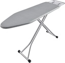Ironing Board, Heat Resistant Cover Iron Board with Steam Rest, Non-Slip Foldable Ironing Stand. Heavy Sturdy Metal Frame Legs Iron Stand(13 * 34 * 53 Inches) (Silver Gray)