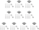 MOTO4U Self Ejecting Fasteners for ATV UTV, Quarter Turn Fastener Spring Loaded with Springs and Plates for Fastening Sheet Metal and Door Panel, Sliver Aluminum(10 pack)