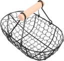 Cabilock Large Fruit Storage Basket Iron Bread Basket Kitchen Counter Fruit Bowl Bread Storage Bowl for Counter